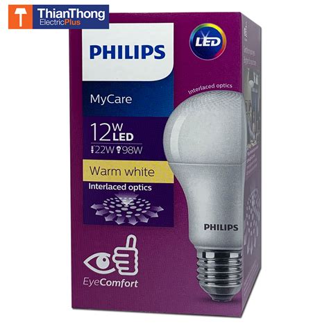 Philips หลอดไฟฟิลิปส์ Led Bulb Mycare 12w E27 Daylight Warm White