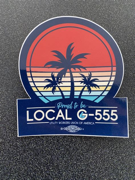 Vinyl Sticker Beach Gas Workers Union Local G