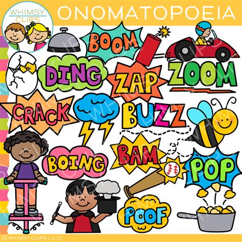 Onomatopoeia Figurative Language Clip Art Images And Illustrations