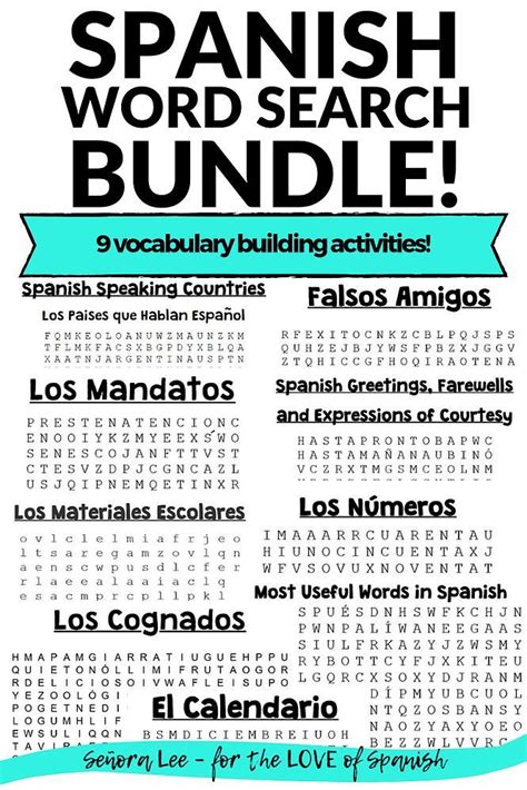 Spanish Word Searches Engaging Spanish Activities And Resources For Spanish Class Need A Fun