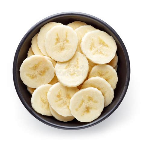 Bowl Of Sliced Banana From Above Stock Photo Image Of Tropical Image