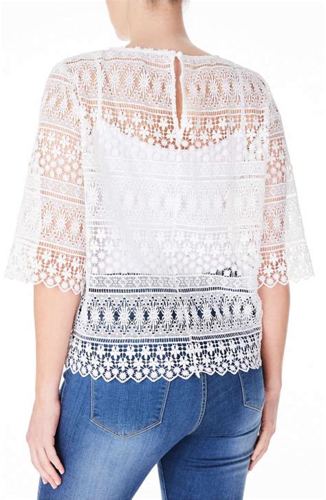 Elvi White Lace Top Nordstrom White Lace Top Lace Top Tops