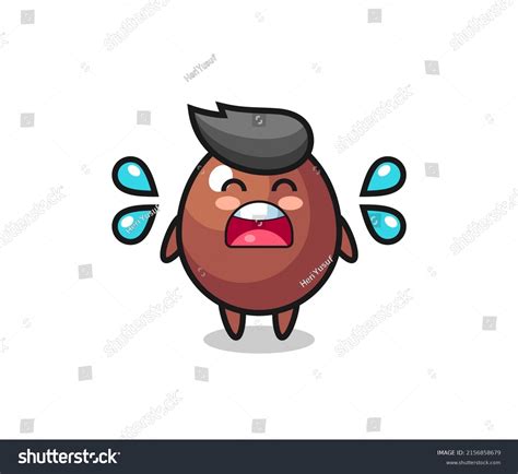 Chocolate Egg Cartoon Illustration Crying Gesture Stock Vector Royalty