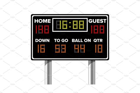 American Football Scoreboard Sport By Pikepicture On Creativemarket
