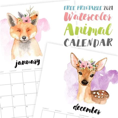 12 month 2021 calendar on one page. 7 Stylish Free, Printable Calendars for 2021