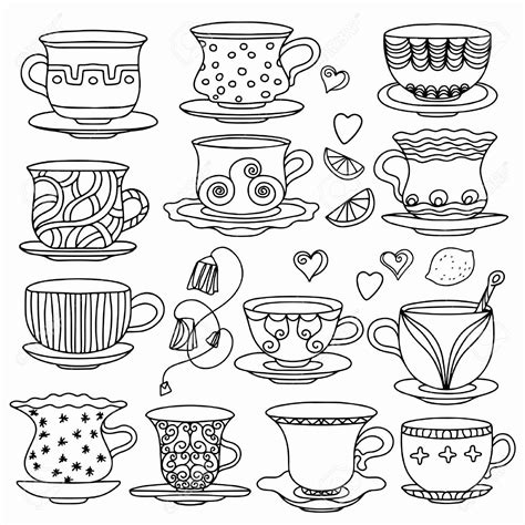 Teacup Coloring Page Coloring Pages