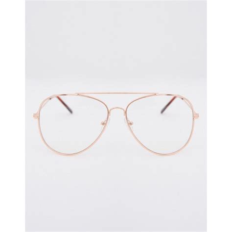 Aviator Clear Glasses 9 Liked On Polyvore Featuring Accessories