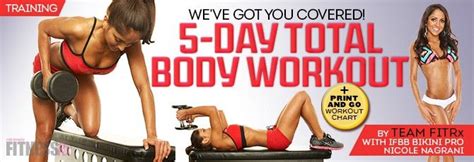 5 Day Total Body Workout Plan FitnessRX For Women Total Body