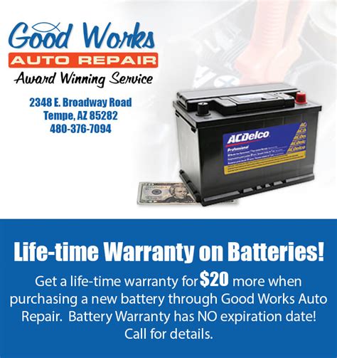 This service also does not imply replacing the. Car Batteries and Service | Good Works Auto Repair Tempe