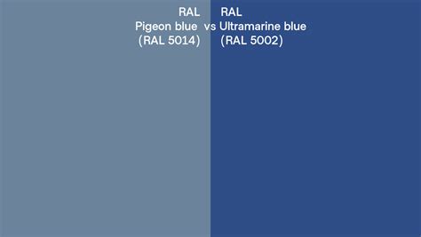 Ral Pigeon Blue Vs Ultramarine Blue Side By Side Comparison