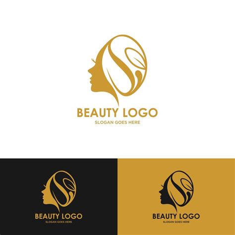 beauty woman hair salon logo design on the background 5977196 vector art at vecteezy