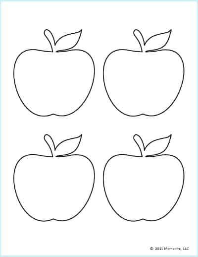 Free Printable Apple Templates And Outlines Mombrite