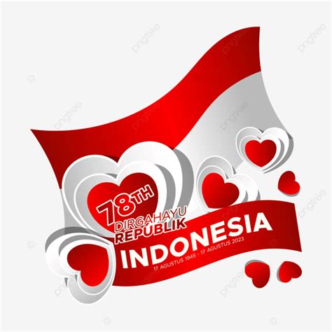 Hut Ri 2023 78th Indonesian Independence Flag Vector 78th Indonesian