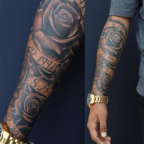 Forearm Rose Tattoo Guys Rose Forearm Tattoo Designs Ideas And Meaning
