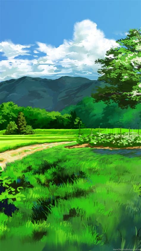 Anime Landscape Dual Screen S4 Wallpapers Desktop Background