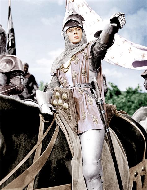 They attempt to get her to back down from her claims of holy visions. Joan Of Arc, Ingrid Bergman, 1948 Photograph by Everett