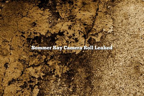 Sommer Ray Camera Roll Leaked November 2022