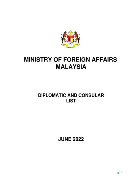 Diplomatic And Consular List Pdf Diplomatic Mission Consul