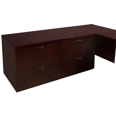 Kimball Mahogany U Shape Desk Left Return 02 National Office