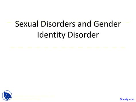 Sexual Disorders Abnormality Psychology Lecture Slides Slides
