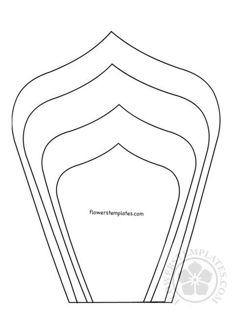 You can hand cut or use with a cutting machine with these great sunflower templates! Flower Petal | Flowers Templates - Part 5