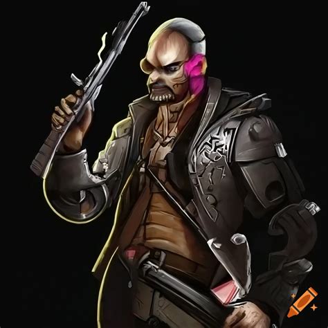 Cyberpunk Pirate With A Futuristic Flintlock Weapon On Craiyon