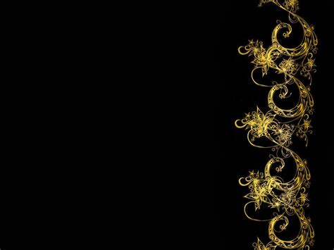 Black And Gold Background Powerpoint Backgrounds For