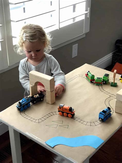 Easy Diy Paper Train Table For Kids Toddler Approved