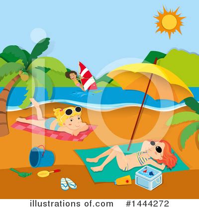 Sunbathing Clipart Illustration By Any Vector