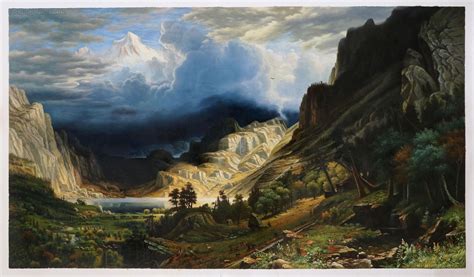 A Storm In The Rocky Mountains Albert Bierstadt Paintings Colorado