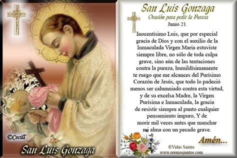 Blog CatÓlico De Oraciones Y Devociones CatÓlicas San Luis Gonzaga