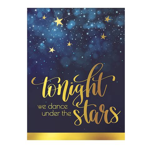 Starry Night Dance Under The Stars Sign Party Decor 1 Piece Ebay