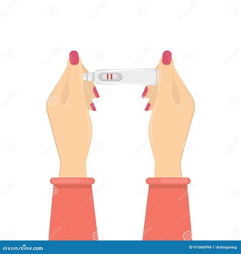 Woman With Pregnancy Test Stock Vector Illustration Of Contraception