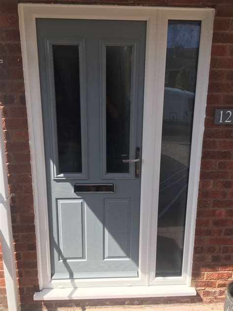 Beautiful French Grey Upvc Front Door Recently Fitted In St Johns