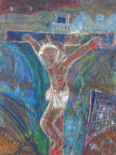 Crucifixion Painting By Eria Nsubuga Fine Art America