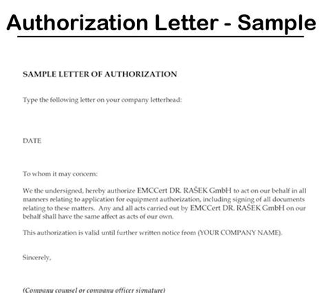 Authorization Letter To Use Electric Bill Example
