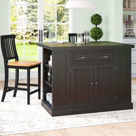 The granite top lifts out as it is simply slipped into a beautiful space where it fits like a glove. Beachcrest Home Rabin Kitchen Island with Granite Top ...