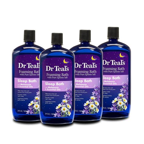 Dr Teals Foaming Bath With Pure Epsom Salt Melatonin Sleep Soak With Essential Oil Blend 34