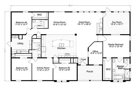 Three bedroom house plans are popular for a reason! 4 Bed 2 Bath House Floor Plans - House Design Ideas