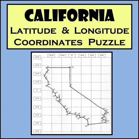 Longitude And Latitude California Worksheets 99worksheets