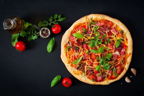 Download Tomato Still Life Food Pizza Hd Wallpaper