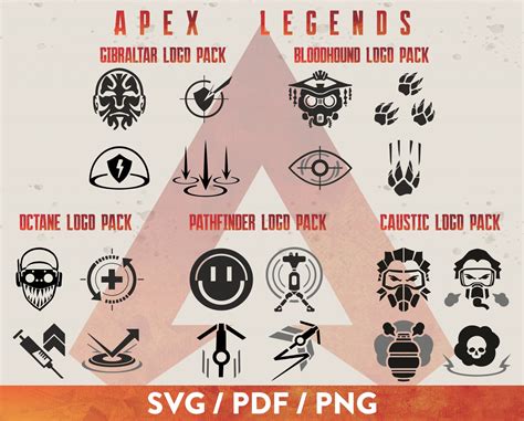 Apex Legends Svg Download Vector Logo Pack Gibraltar Etsy Australia