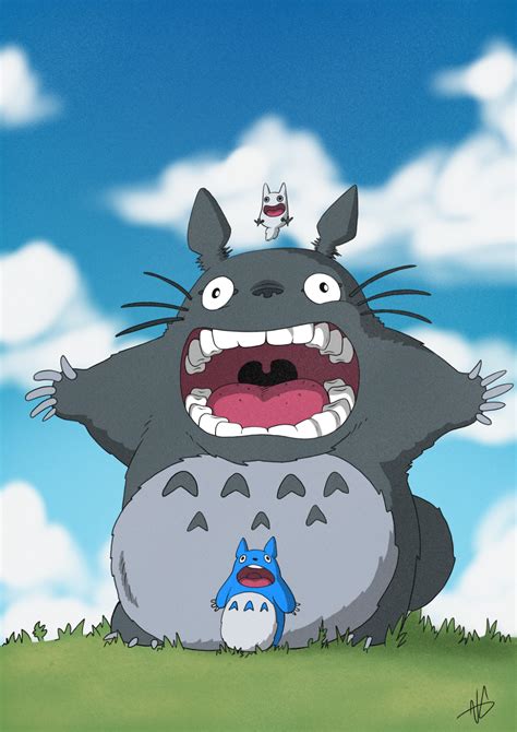 Totoro Fan Art By Nokirasu On DeviantArt Studio Ghibli Movies Studio Ghibli Art Hayao Miyazaki