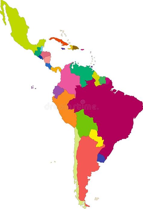 Map Latin America Caribbean Stock Illustrations 3012 Map Latin