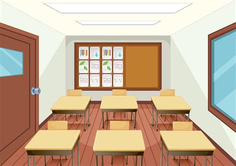 Empty Classroom Interior Design 519618 Vector Art At Vecteezy