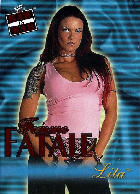 2001 Fleer WWF Raw Is War Femme Fatale 4FF Lita Trading Card Database