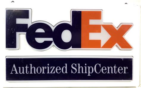 Lot - FedEx Authorized Ship Center Illuminated Sign