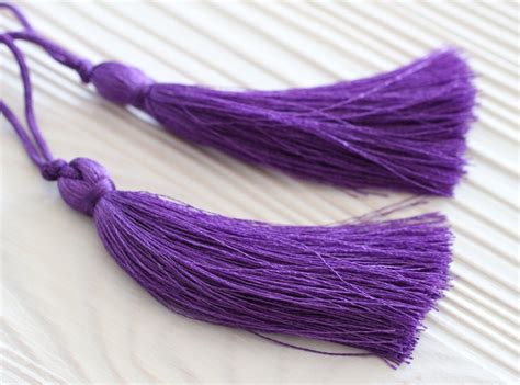 Purple Tassel Silk Tassel Thread Tassel Mala Tassel Etsy