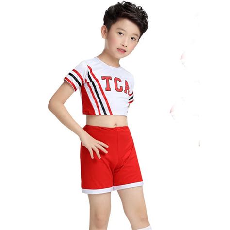 Boy Cheerleaders Suit For Boys Cheer Team Uniforms Kids Girl