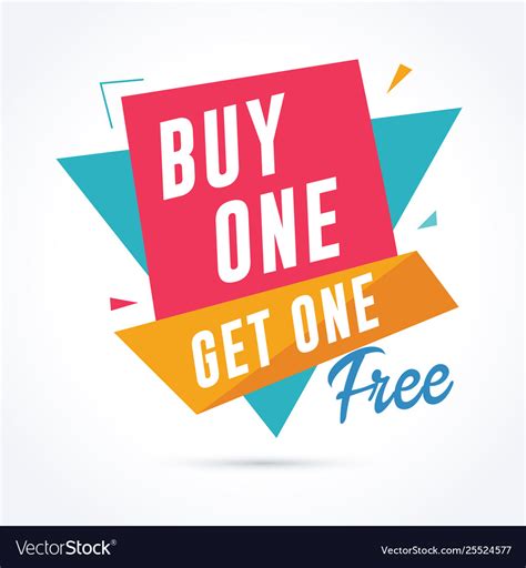 Buy One Get One Free Banner Sale And Promotion Vector Image